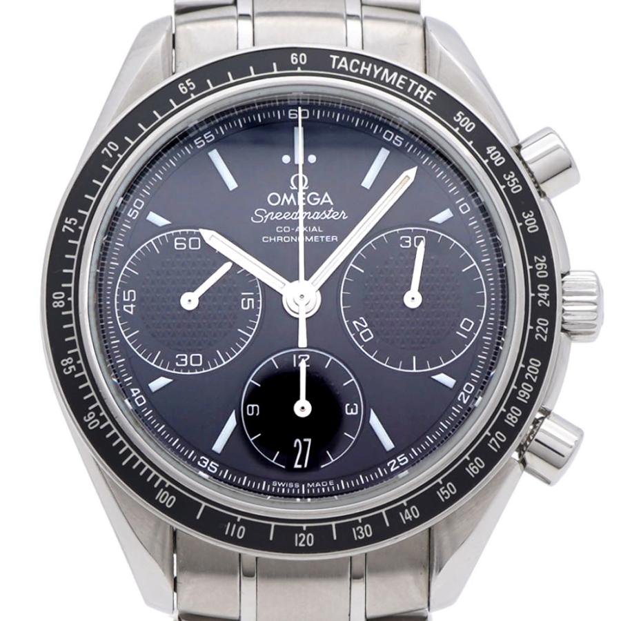 オメガ OMEGA 腕時計 スピードマスター レーシング 326.30.40.50.01.001 クロノメーター デイト クロノグラフ タキメーター スモールセコンド 裏スケ ギョーシェ ブラック文字盤 SS 自動巻き 【箱・保付き】 【中古】 OMEGA（オメガ） 美品 スピードマスター レーシング 326.30.40.50