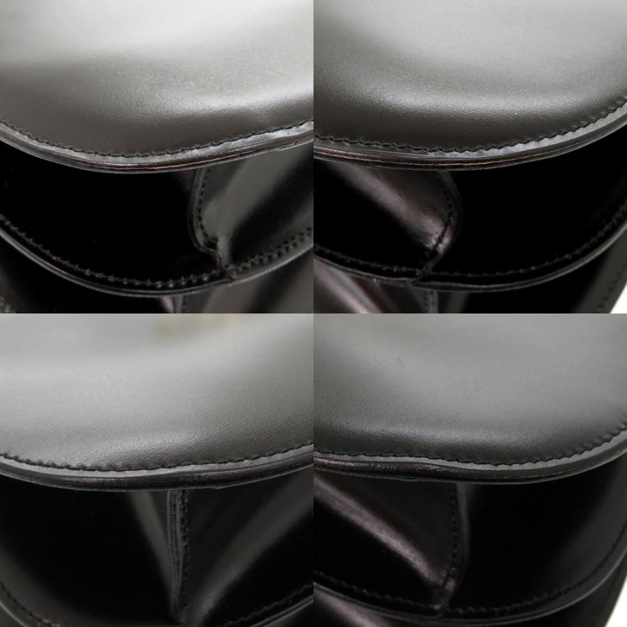 美品 セリーヌ レザー ブラック ショルダーバッグ 黒 0247 CELINE_4