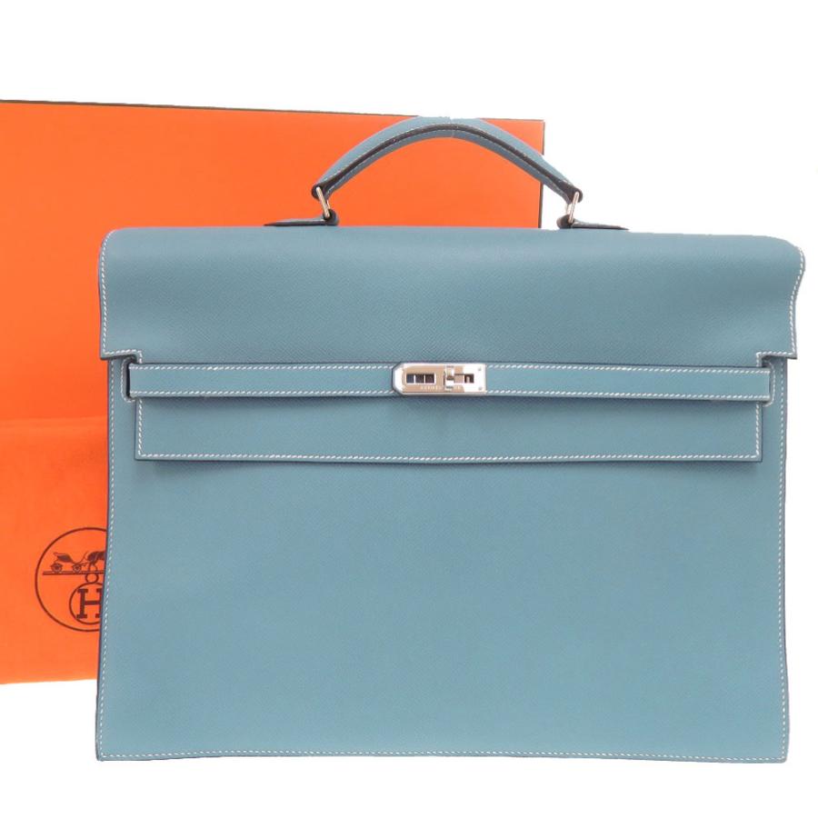 HERMES（エルメス） 美品 ケリーデペッシュ38 ヴォーエプソン ブルー