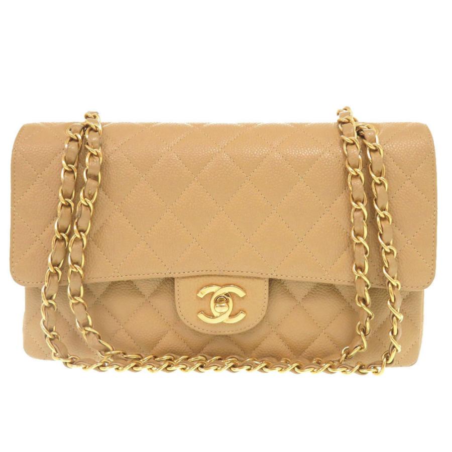 CHANEL（シャネル） 美品 マトラッセ25 ダブルフラップ キャビアスキン