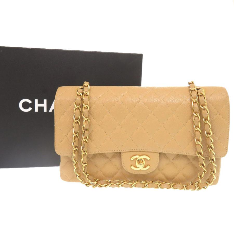 CHANEL（シャネル） 美品 マトラッセ25 ダブルフラップ キャビアスキン