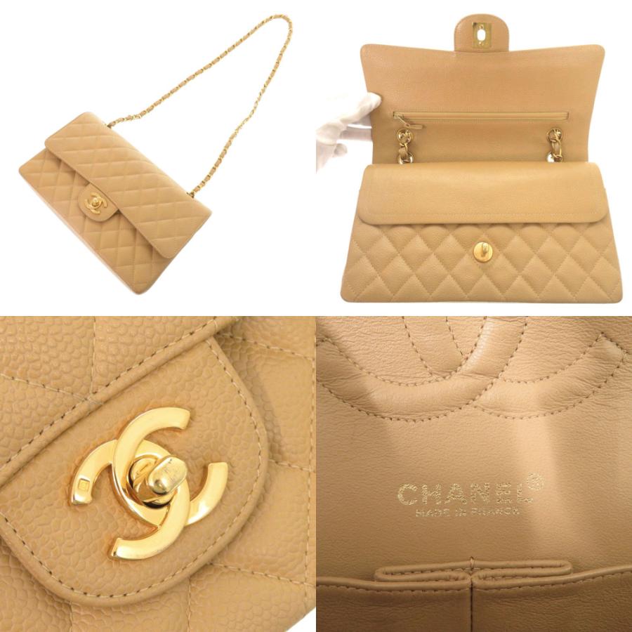CHANEL（シャネル） 美品 マトラッセ25 ダブルフラップ キャビアスキン 