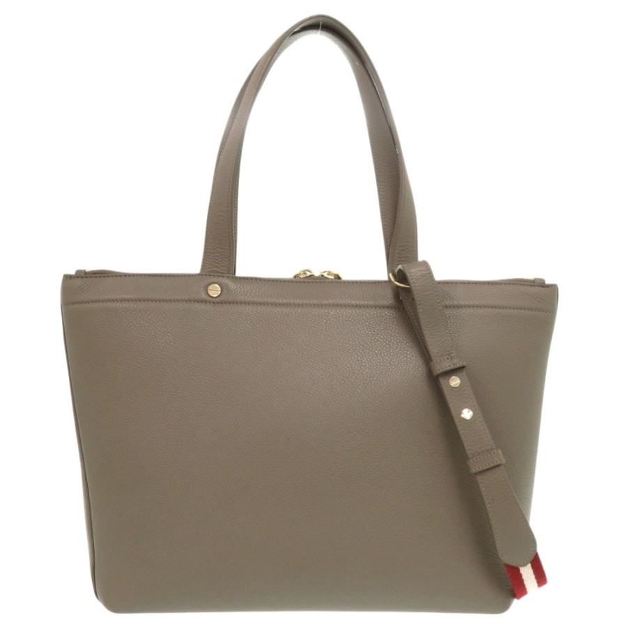 Bally（バリー） 美品 レザー グレージュ 2way トートバッグ 0291