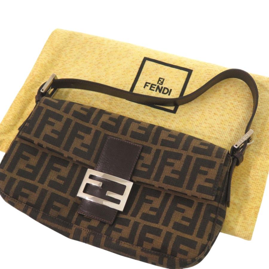 FENDI（フェンディ） 美品 ズッカ柄 マンマバケット 2305 26424 レザー