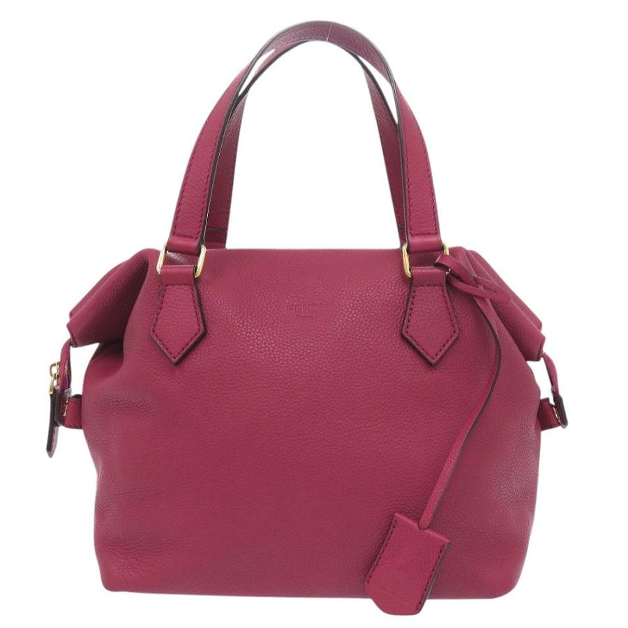 FENDI（フェンディ） 美品 8BN249 レザー ピンク ハンドバッグ 0815 