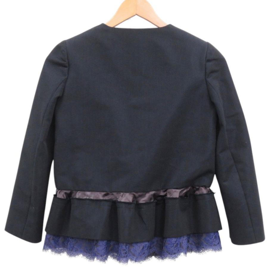 美品 サカイ ウール/コットン ネイビー ジャケット 0827 Sacai