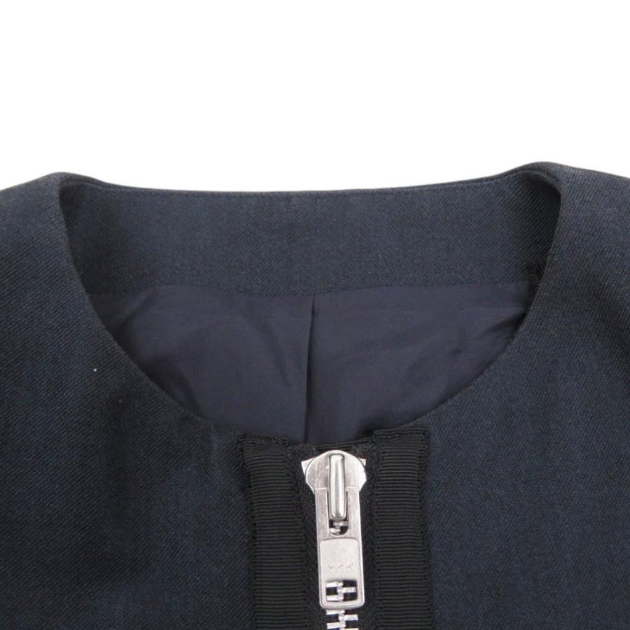 美品 サカイ ウール/コットン ネイビー ジャケット 0827 Sacai