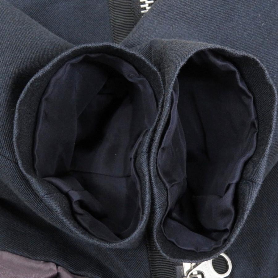 美品 サカイ ウール/コットン ネイビー ジャケット 0827 Sacai