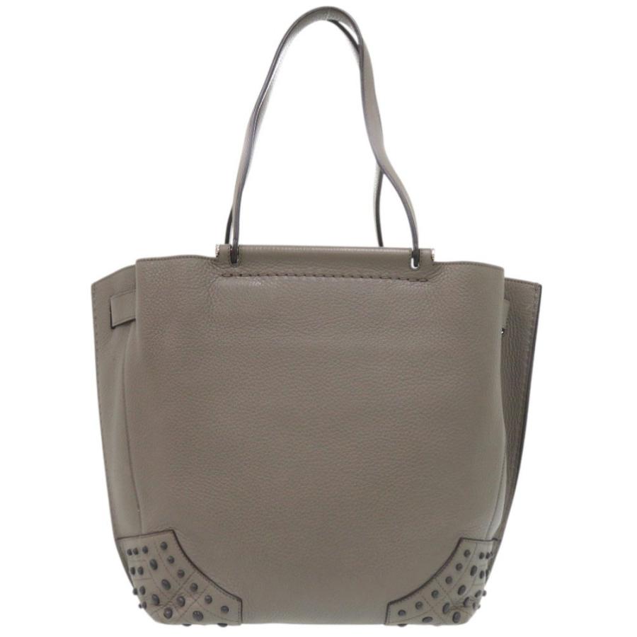 トッズ ウェーブ レザー グレー ハンドバッグ 0905 TOD'S : LIFE TIME
