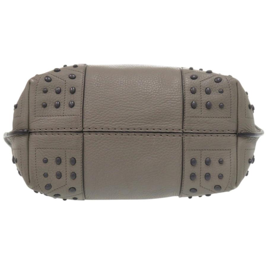 トッズ ウェーブ レザー グレー ハンドバッグ 0905 TOD'S : LIFE TIME