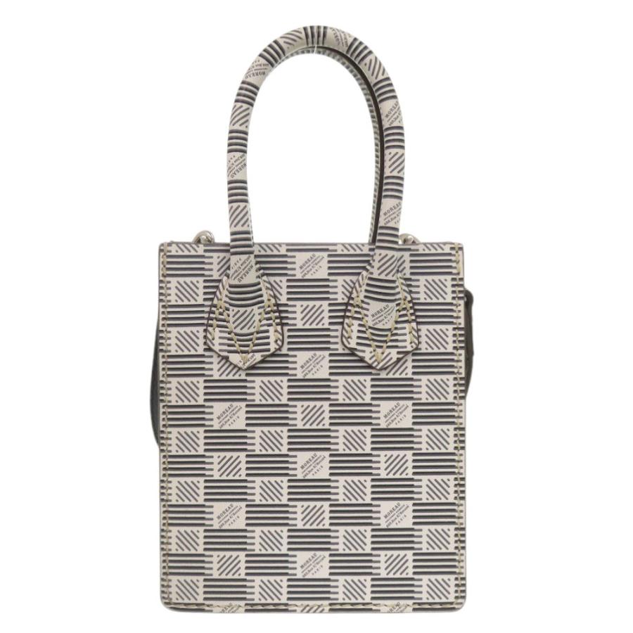 美品 モロー パリ レザー ホワイト ブラック 2way ショルダーバッグ 白 