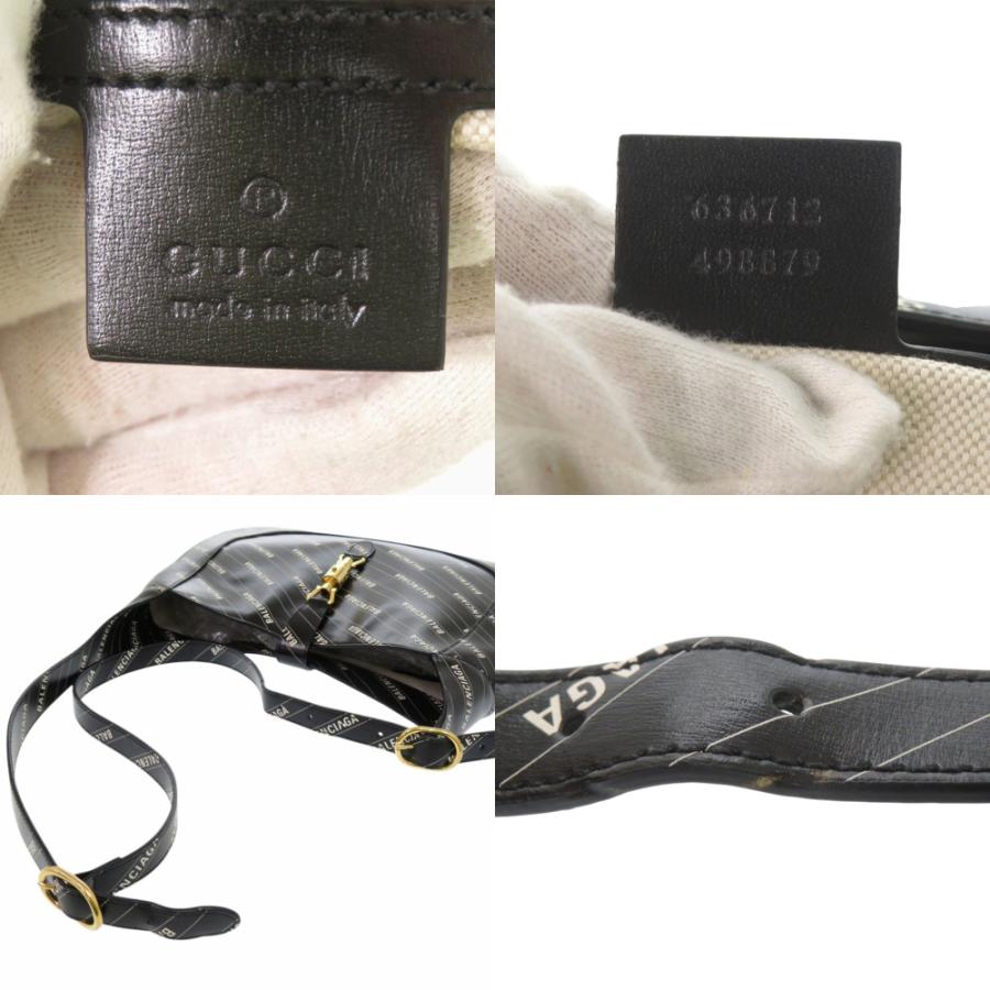 グッチ GUCCI ハンドバッグ ジャッキー1961 ザ ハッカー バレンシア ショルダーバッグ 636712 ブラック GUCCI（グッチ） 美品 × バレンシアガ ジャッキー1961 ザ ハッカー