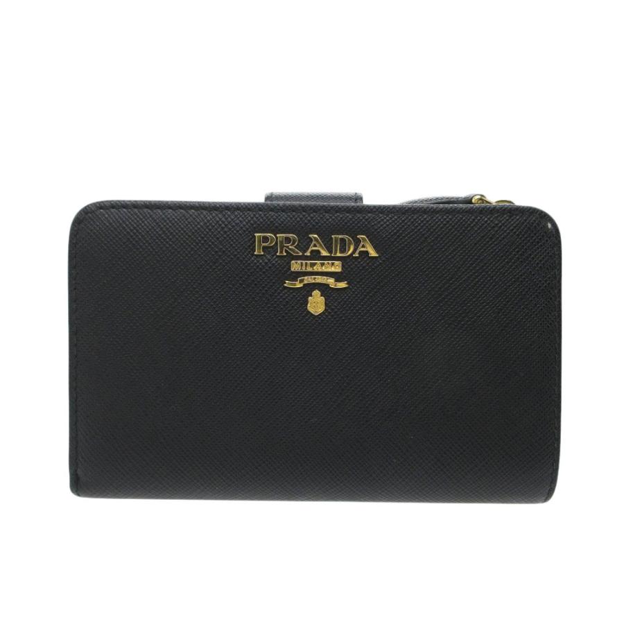 PRADA（プラダ） 新品同様 サフィアーノレザー ブラック 1ML225 L字