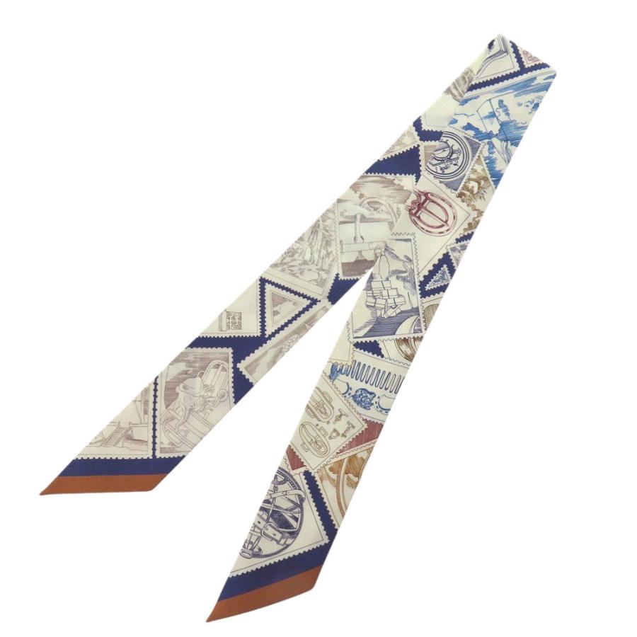 HERMES（エルメス） 新品同様 ツイリー フォーブルの切手愛好家 シルク