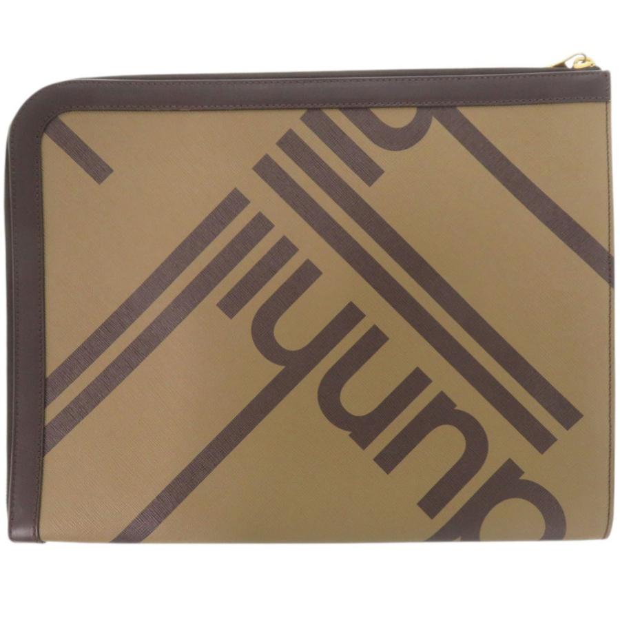 美品 ダンヒル ラゲッジキャンバス ジップフォリオ レザー ブラウン クラッチバッグ 茶 0536 Dunhill メンズ_2