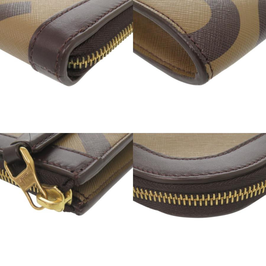美品 ダンヒル ラゲッジキャンバス ジップフォリオ レザー ブラウン クラッチバッグ 茶 0536 Dunhill メンズ_3