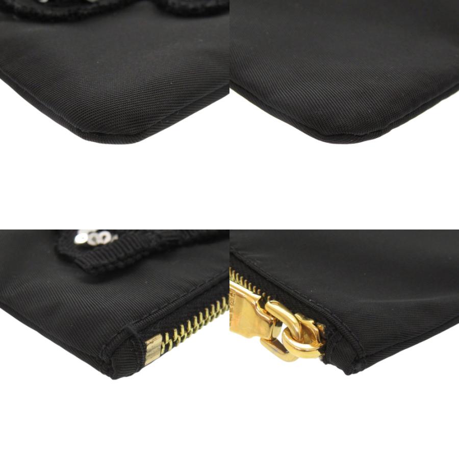 新品同様 プラダ ナイロン ベア ブラック ポーチ クマ 黒 0655 PRADA_3