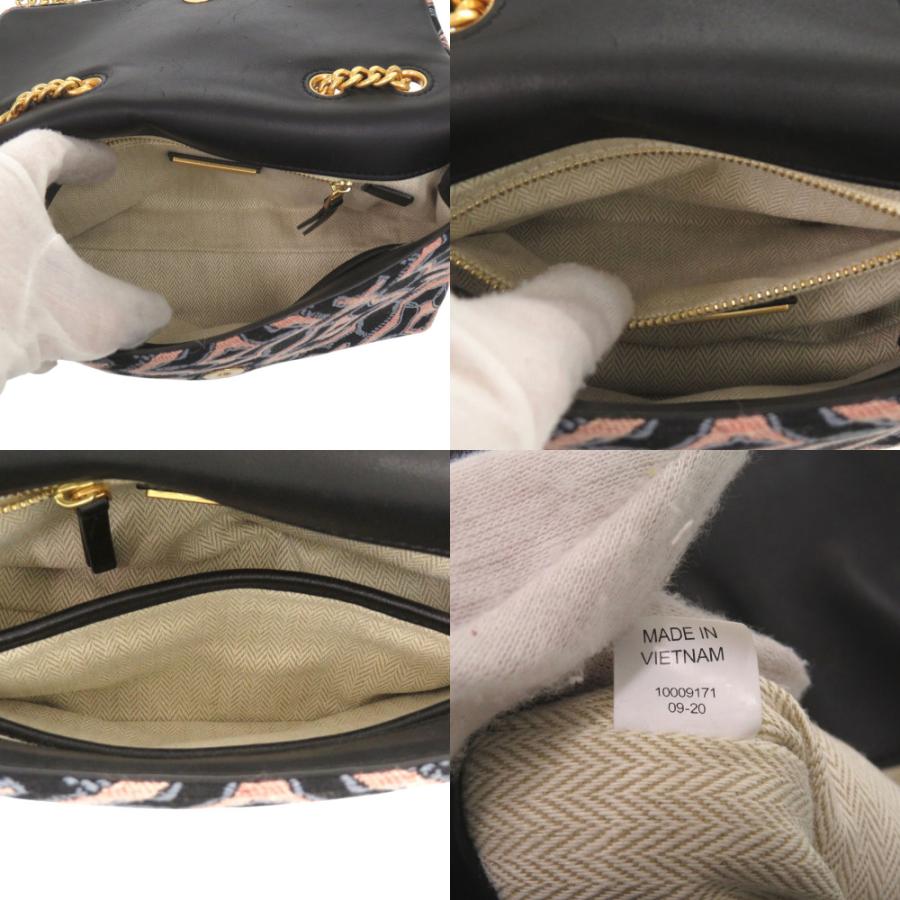 美品 トリーバーチ スモールキラ SMALL KIRA ゴールド金具 レザー ジャガード ピンク ブルー ショルダーバッグ 0709 Tory Burch_5