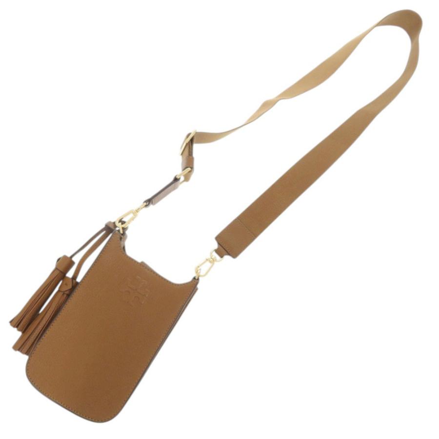 新品同様 トリーバーチ THEA CELLPHONE CROSSBODY レザー ブラウン ショルダーバッグ 茶 0710【中古】Tory Burch TORY BURCH（トリーバーチ） 新品同様 THEA CELLPHONE CROSSBODY