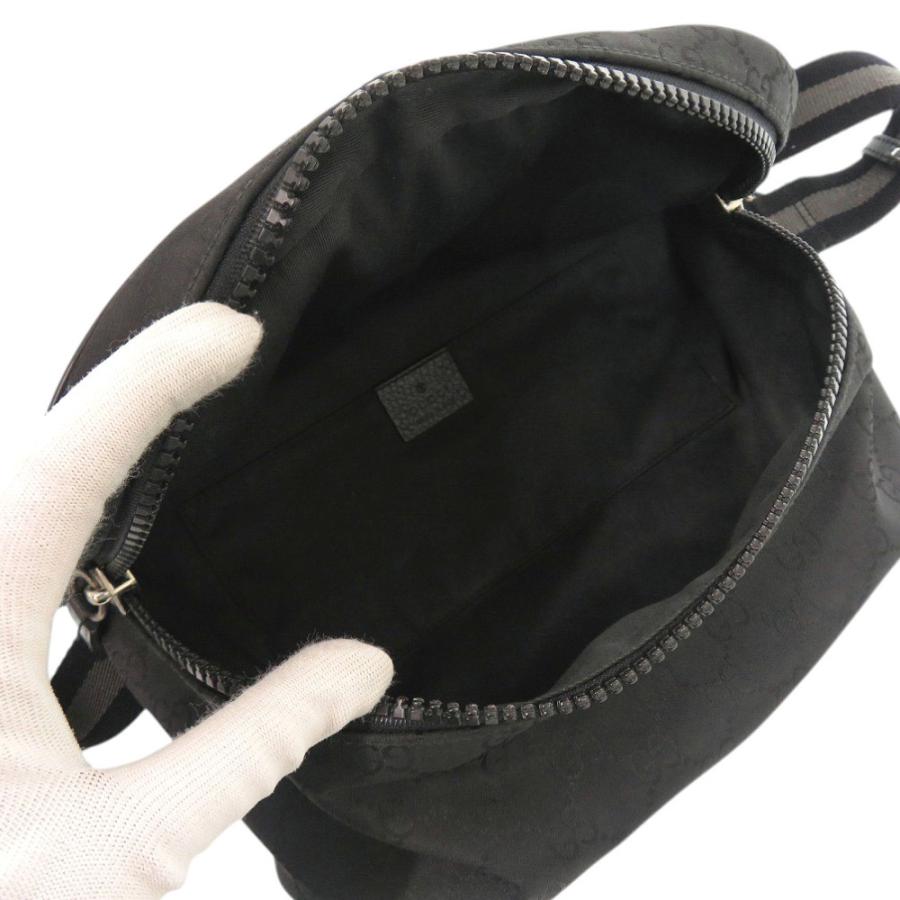 GUCCI（グッチ） 美品 ボディバッグ 5096643 GGナイロン ブラック