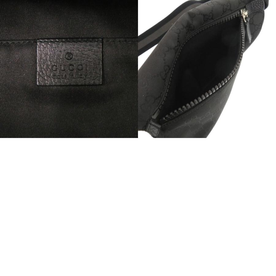 GUCCI（グッチ） 美品 ボディバッグ 5096643 GGナイロン ブラック
