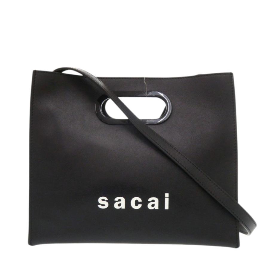 sacai（サカイ） 美品 New Shopper Bag レザー ブラック ショルダー
