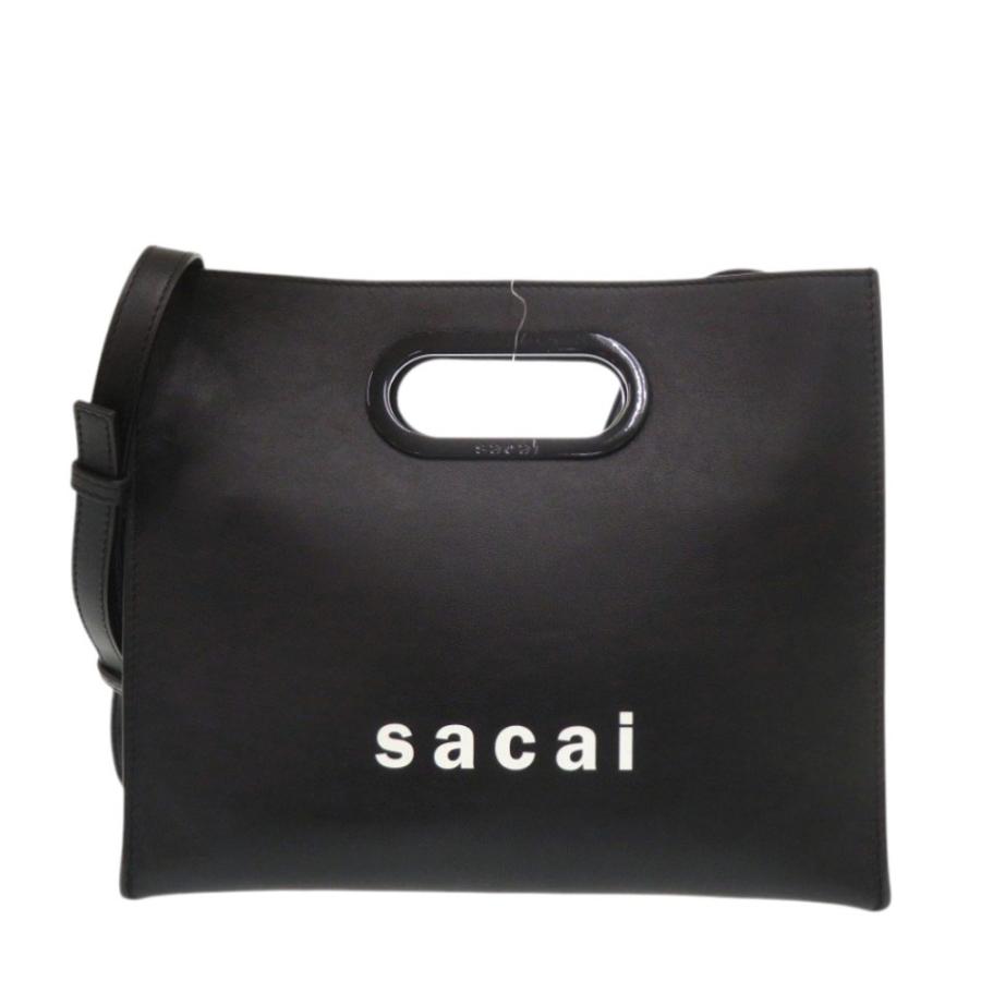 sacai（サカイ） 美品 New Shopper Bag レザー ブラック ショルダー