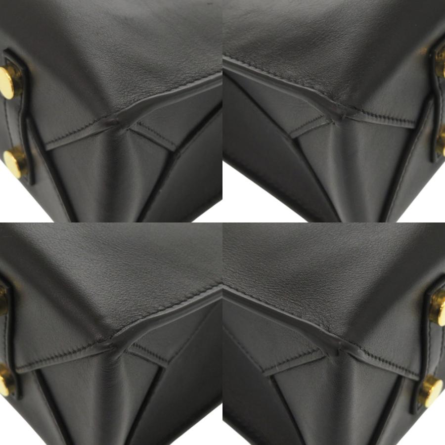 美品 サカイ New Shopper Bag レザー ブラック ショルダーバッグ 黒 1236【中古】Sacai sacai（サカイ） 美品 New Shopper Bag レザー ブラック ショルダー