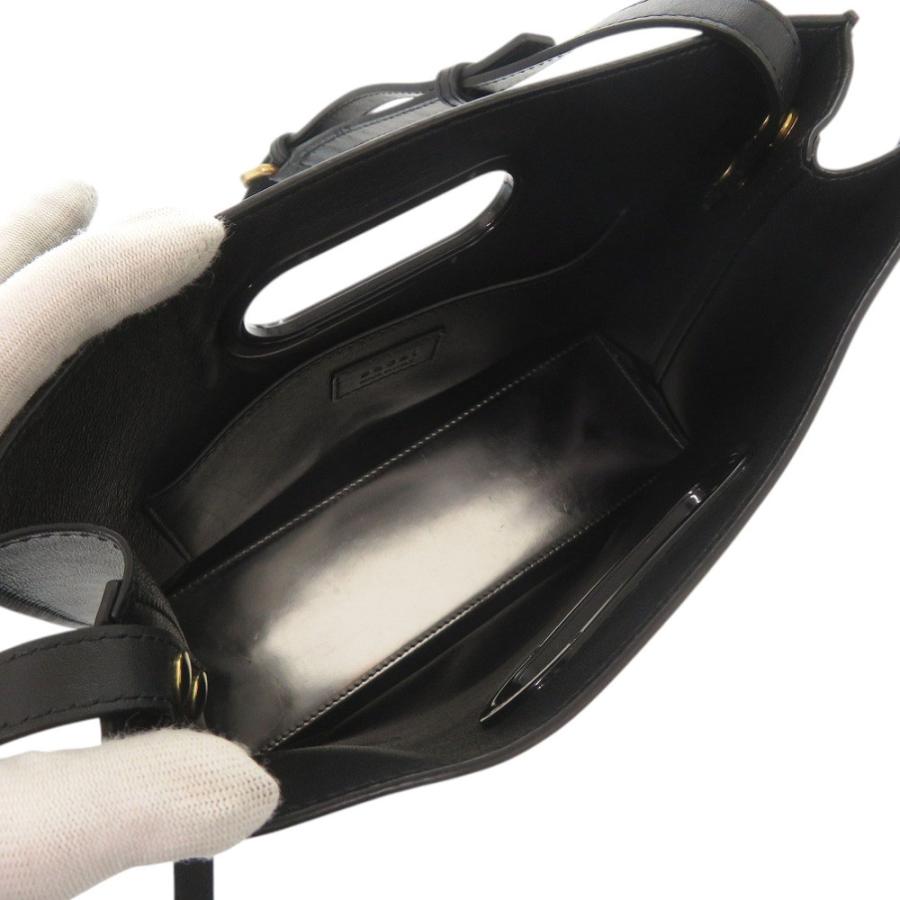 美品 サカイ New Shopper Bag レザー ブラック ショルダーバッグ 黒 1236【中古】Sacai sacai（サカイ） 美品 New Shopper Bag レザー ブラック ショルダー
