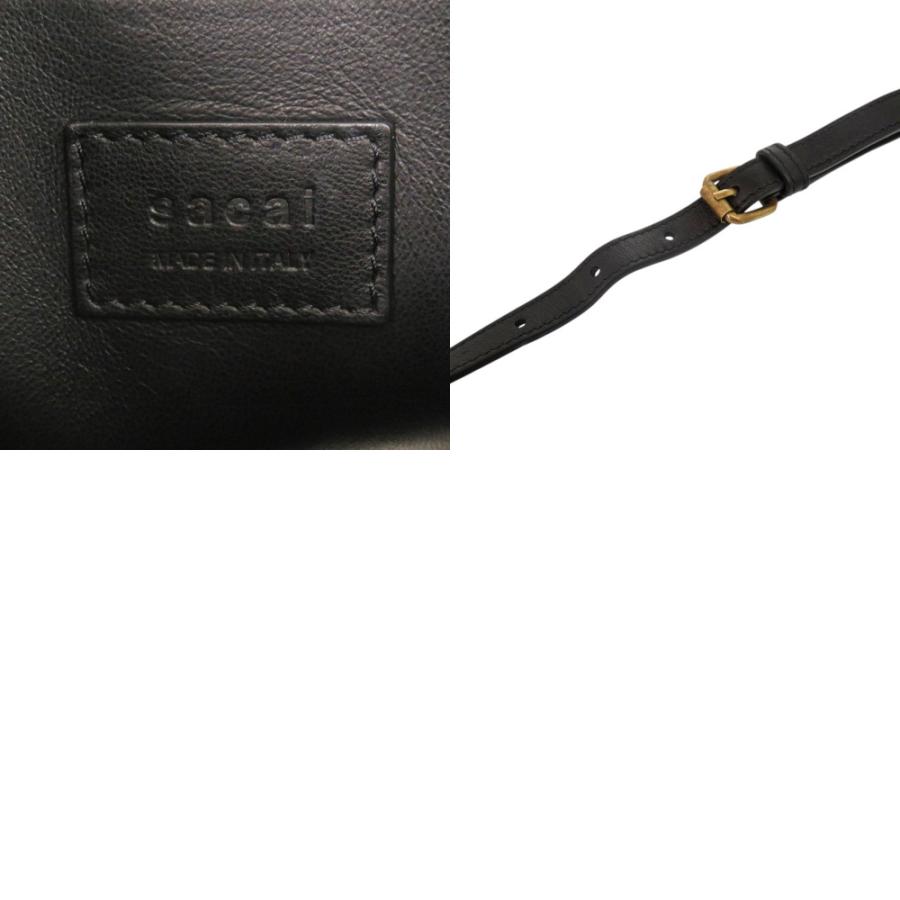 sacai（サカイ） 美品 New Shopper Bag レザー ブラック ショルダー