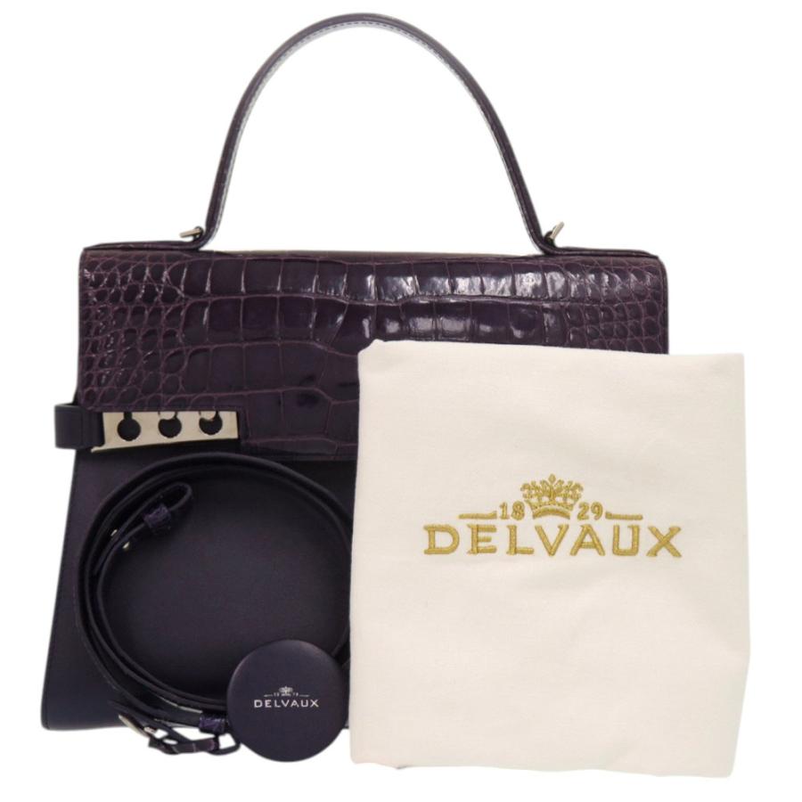 美品 デルボー タンペート MM Tempete 2Way ショルダーバッグ シルバー 