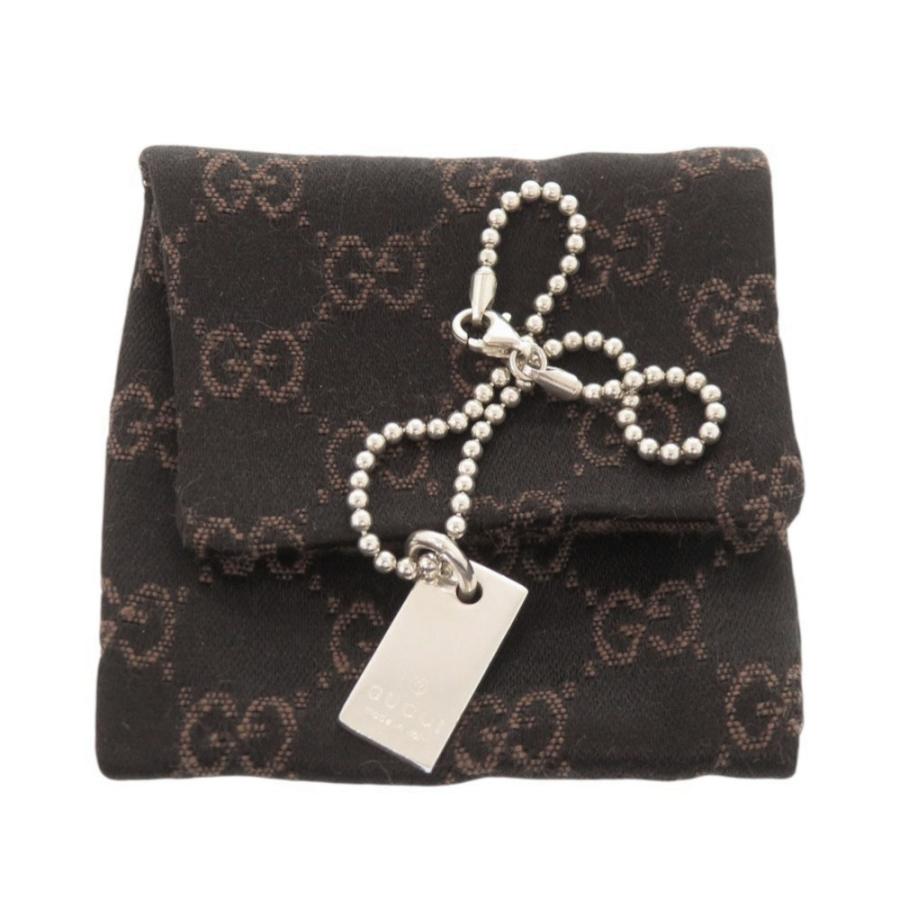 GUCCI（グッチ） ロゴプレート ボールチェーン シルバー925