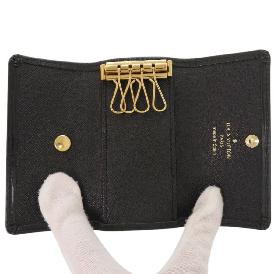 LOUIS VUITTON ルイヴィトン キーケース ミュルティクレ4 M63822 ブラック エピ ユニセックス シルバー金具 美品【本物保証】 LOUIS VUITTON（ルイ・ヴィトン） 新品同様 ルイ ヴィトン