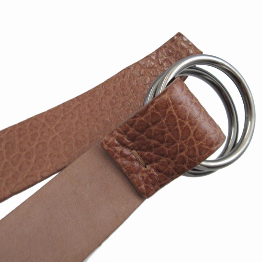 美品 ブルネロ クチネリ レザー ブラウン 茶 リングバックル ベルト 1810【中古】BRUNELLO CUTINELLI 美品 ブルネロ クチネリ レザー ブラウン 茶 リングバックル ベルト