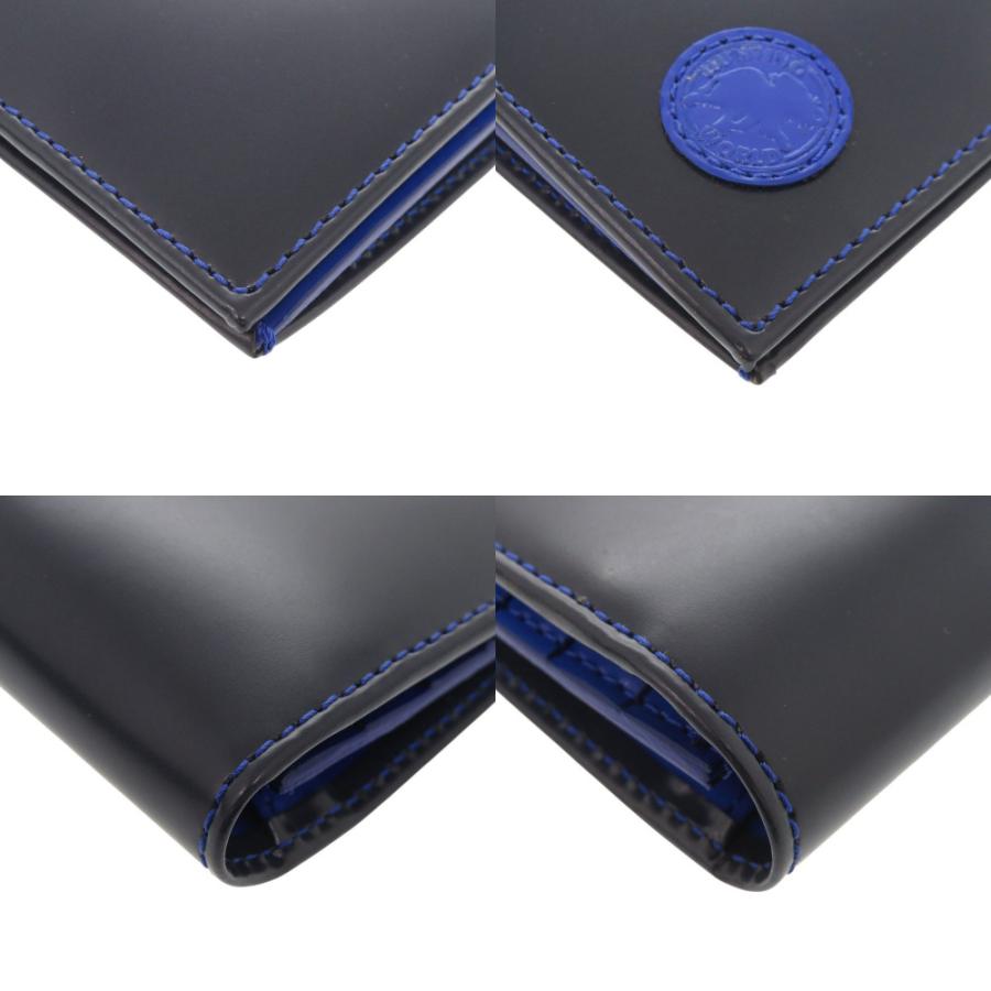 美品 ハンティングワールド レザー ネイビー 長財布 1866 HUNTING