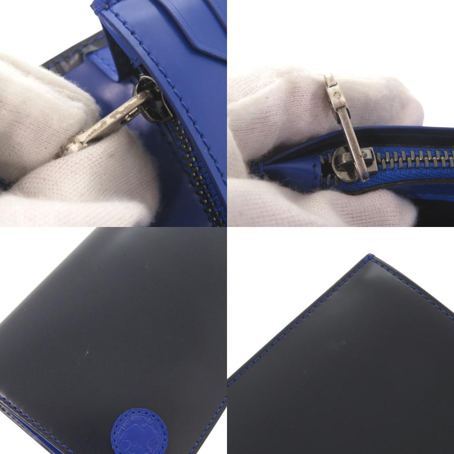 美品 ハンティングワールド レザー ネイビー 長財布 1866 HUNTING