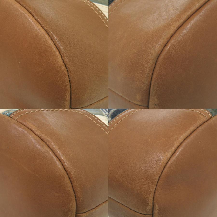 コーチ パッチワーク デニム レザー ブルー ブラウン ショルダーバッグ 1929【中古】COACH COACH（コーチ） パッチワーク デニム レザー ブルー ブラウン