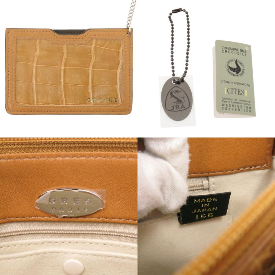 GRES（グレ） 美品 JRA クロコダイル ベージュ トートバッグ 1963 GRES