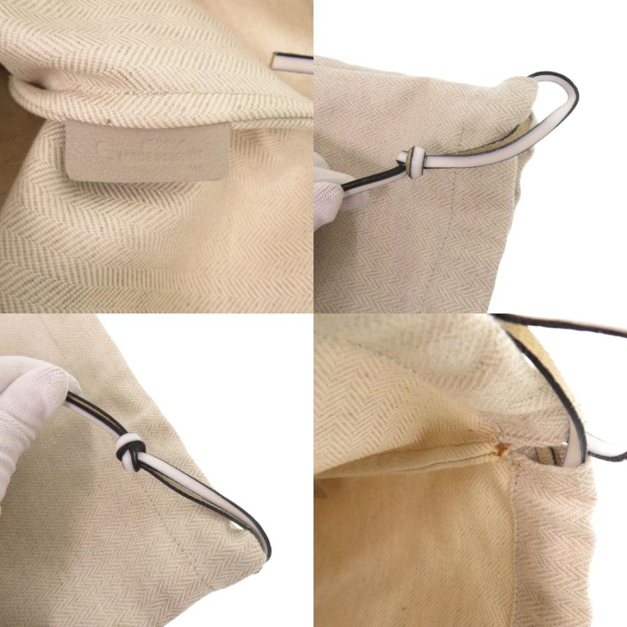 美品 ロエベ アナグラム カットアウト トート A922Q05X02 レザー キャンバス ホワイト トートバッグ 白 0326 LOEWEの画像