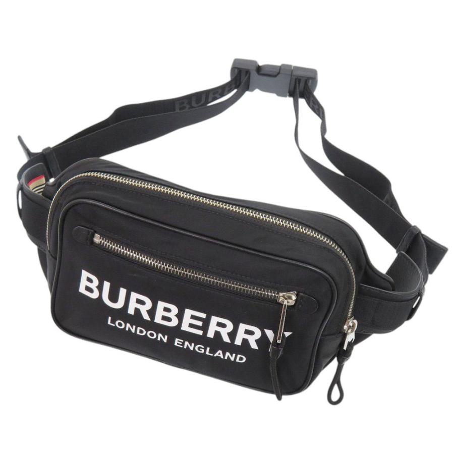 BURBERRY ボディバッグ 黒 BURBERRY（バーバリー） 美品 ロゴ ブラック ボディバッグ ウエスト