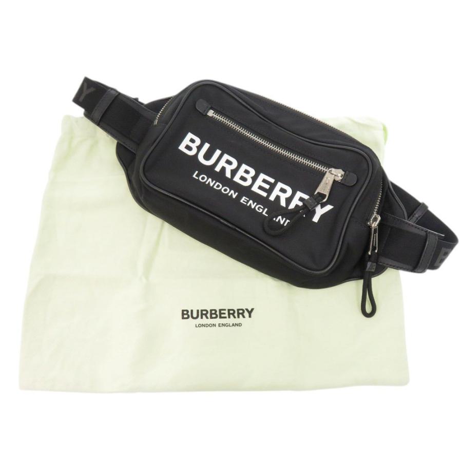 BURBERRY（バーバリー） 美品 ロゴ ブラック ボディバッグ ウエスト