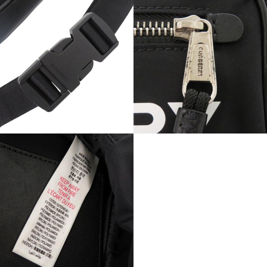 バーバリー　Burberry ウエストポーチ BURBERRY（バーバリー） 美品 ロゴ ブラック ボディバッグ ウエスト