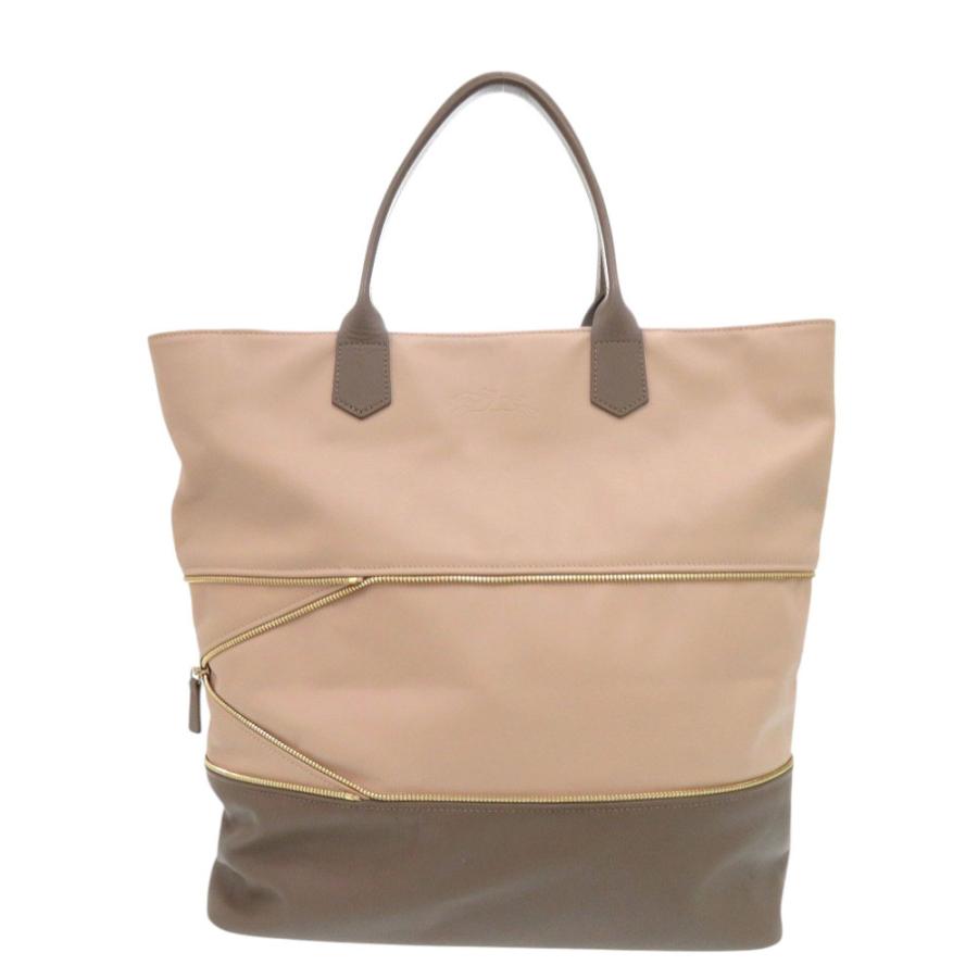 LONGCHAMP（ロンシャン） 2way レザー ブラウン ピンクベージュ トート