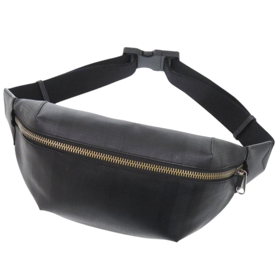 BURBERRY（バーバリー） 美品 PVC/レザー ブラック ボディバッグ