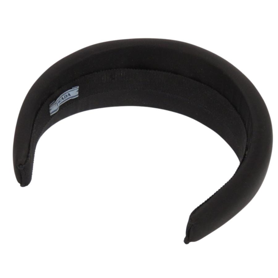 【本物・正規品】PRADA プラダ　ナイロン　カチューシャ★新品未使用★ PRADA（プラダ） 新品同様 カチューシャ ナイロン ブラック シルバー