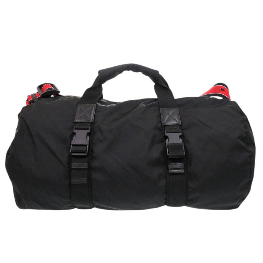 美品 ジバンシィ ナイロン ブラック レッド 2way ボストンバッグ 黒 0660【中古】GIVENCHY 美品 ジバンシィ ナイロン ブラック レッド 2way ボストンバッグ 黒
