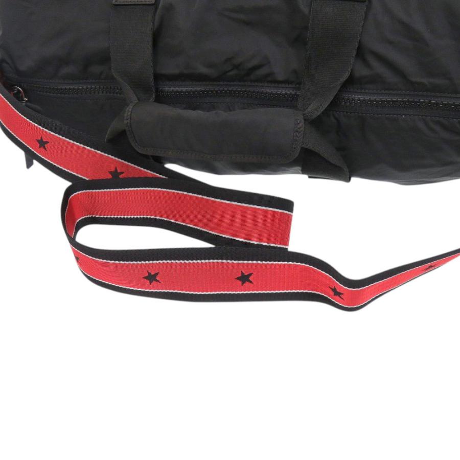 美品 ジバンシィ ナイロン ブラック レッド 2way ボストンバッグ 黒 0660【中古】GIVENCHY 美品 ジバンシィ ナイロン ブラック レッド 2way ボストンバッグ 黒