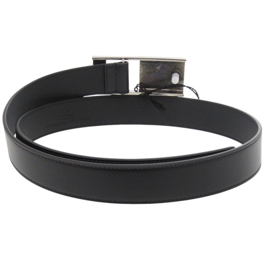 GUCCI（グッチ） 新品同様 793761 レザー ブラック ベルト 黒 0691