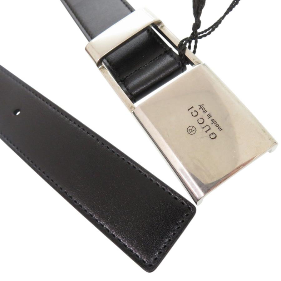 GUCCI（グッチ） 新品同様 793761 レザー ブラック ベルト 黒 0691