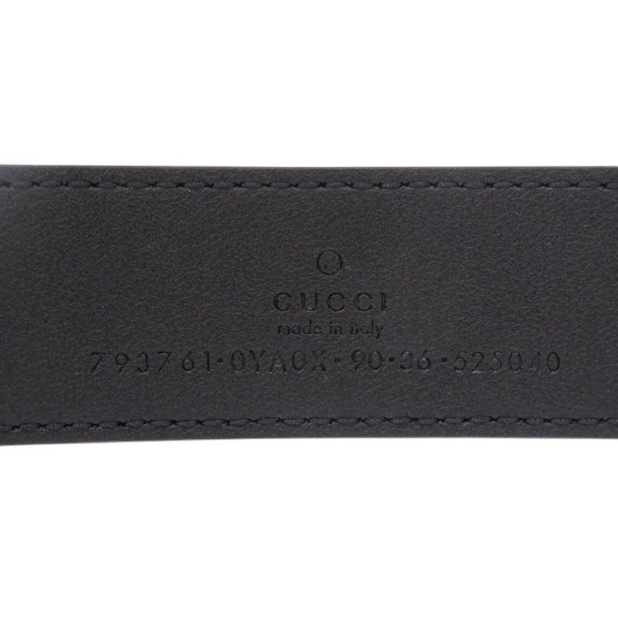 GUCCI（グッチ） 新品同様 793761 レザー ブラック ベルト 黒 0691